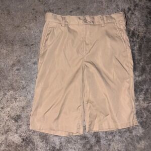 Lands' End Chino Shorts Boys 16 13-14 Years Beige Cotton Performance Golf Preppy
